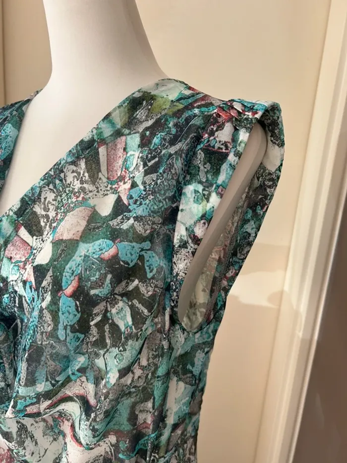 Ikks top, blouse, débardeur,haut imprimé multicolore, femme, taille 44 - photo numéro 2