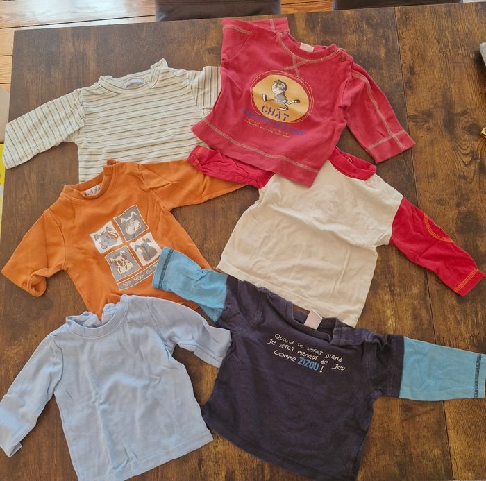 Lot de 6 t-shirts manches longues