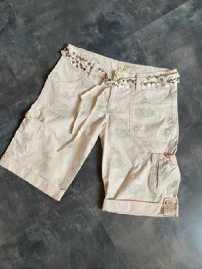 Short Bermuda beige imprimé kaki M Roxy - photo numéro 2