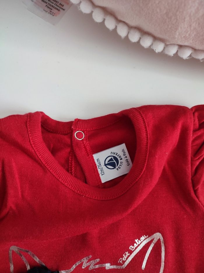 T-shirt ml rouge 12m - photo numéro 2