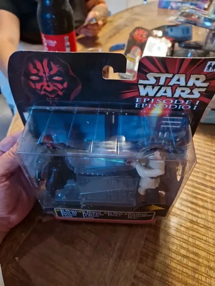 Star Wars Figures Darth Maul OBI Wan Final Duel Deluxe Carded Ep1 Hasbro - photo numéro 2