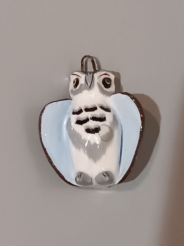 Chouette porcelaine accroche - photo numéro 4