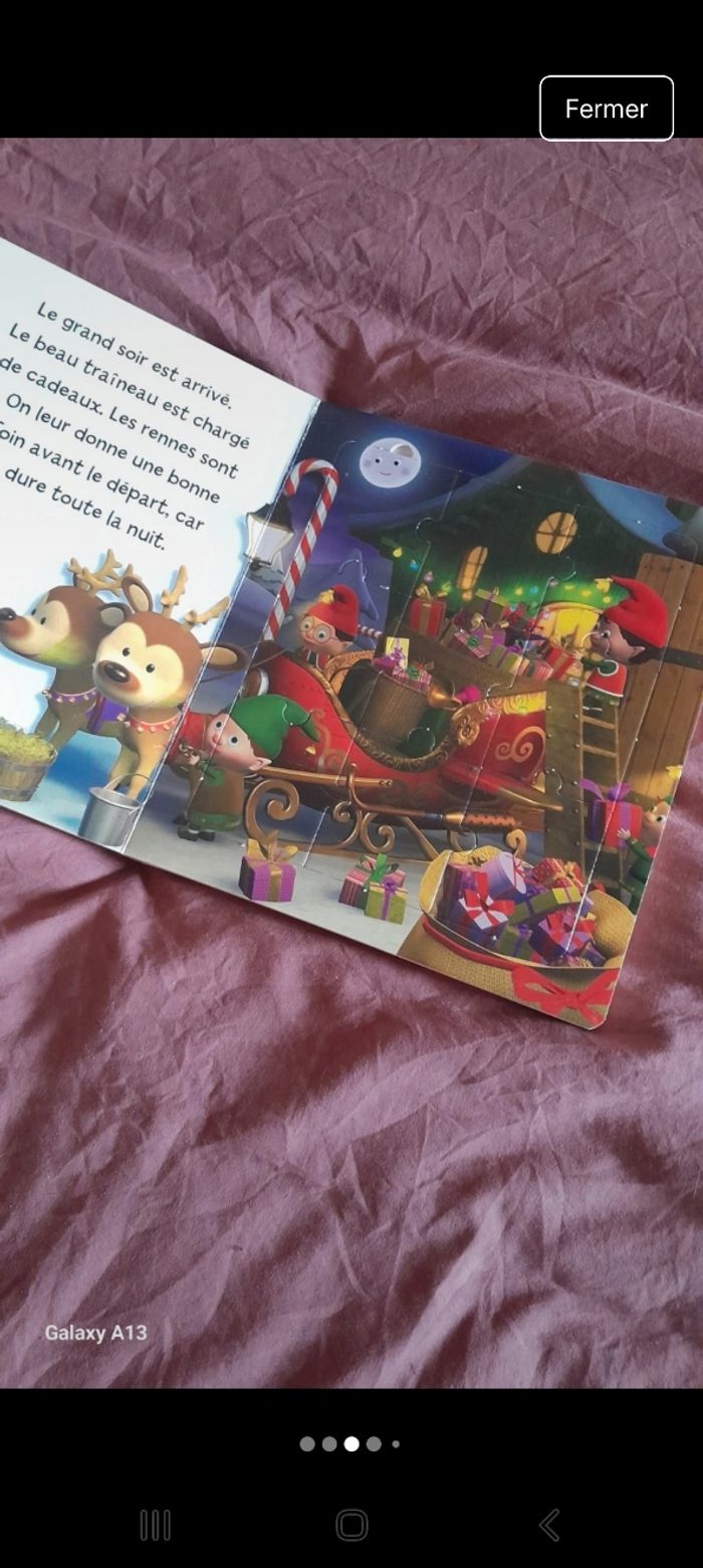 Livre puzzle le traîneau de Noël - photo numéro 3