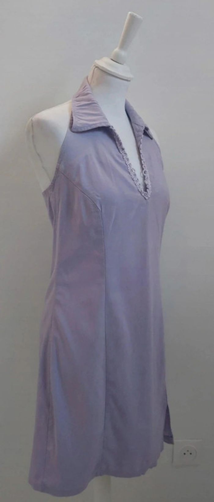 Robe lila col chemise décolleté dos nu taille 40 - photo numéro 2