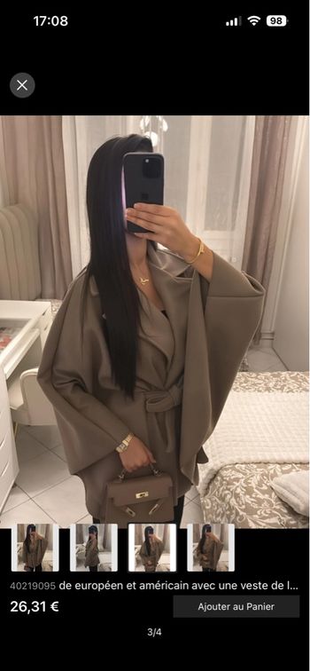 Veste à ceinture élégante 