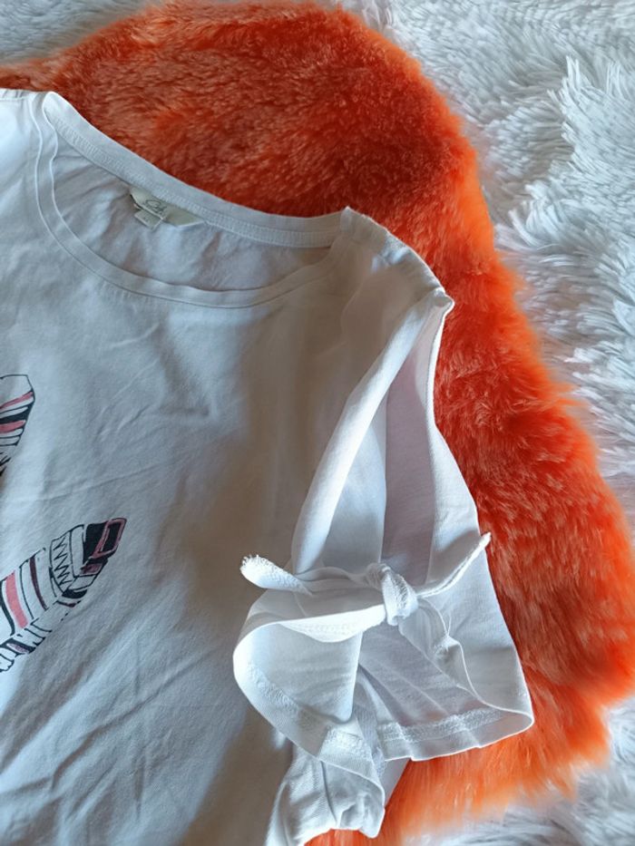 Tshirt manches courtes évasées plumes 🪶 T. XL _ Clockhouse - photo numéro 5