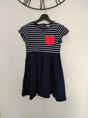 Robe bleu marine Marinière 8 ans