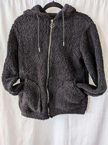 Veste a capuche femme polaire / doux Noir M