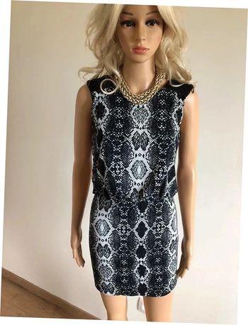 Robe imprimée noire et blanche sans manches Morgan taille XS excellent état