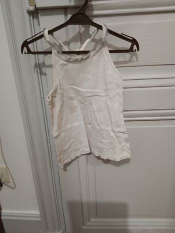 Débardeur Okaïdi blanc et gris