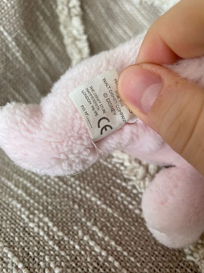 Peluche doudou 18cm disney les aristochats Marie chat rose noeud très bon état - photo numéro 7