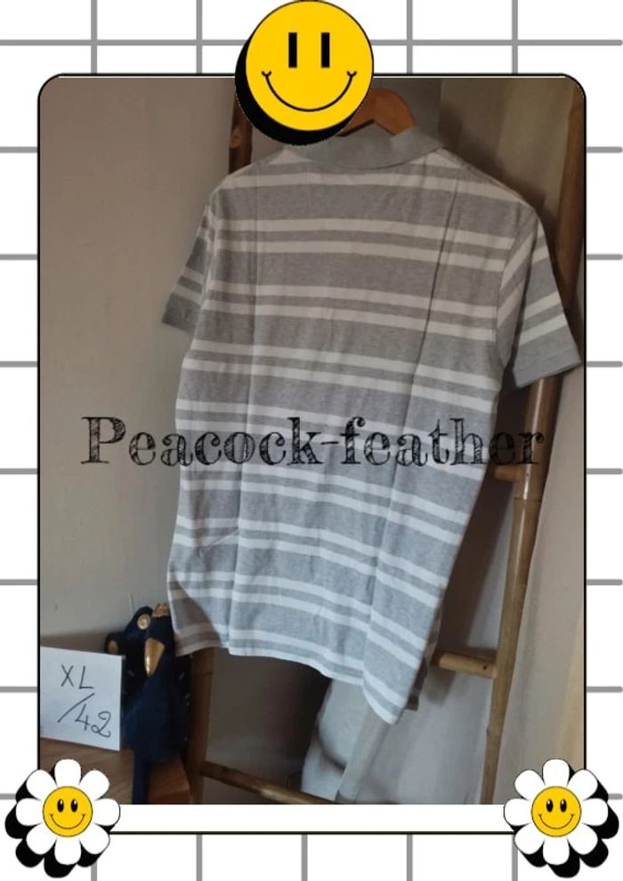 Polo rayé gris homme xl - photo numéro 6