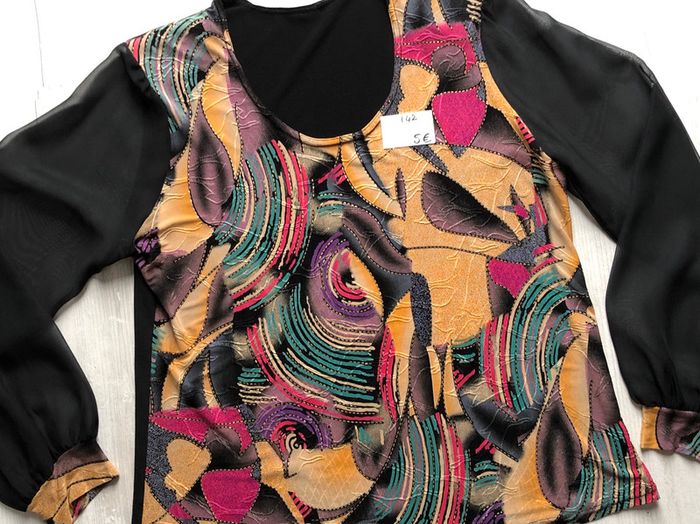 927- blouse imprimée T42 - photo numéro 3