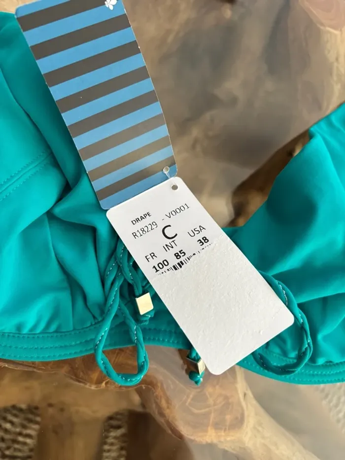 Haut de maillot de bain Maison Lejaby vert 100C - photo numéro 5