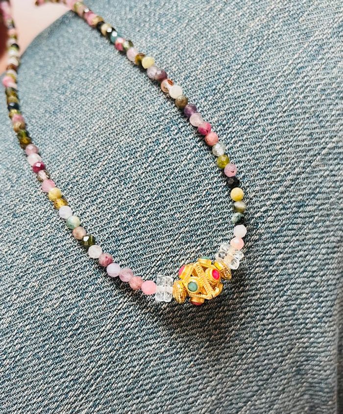 Collier Tourmalines et Talisman Indien - photo numéro 5