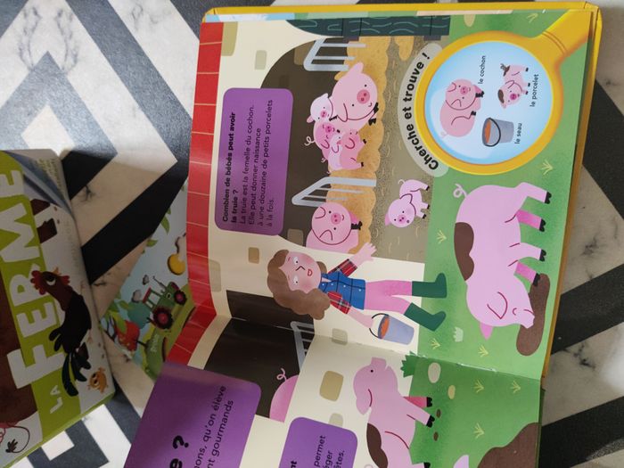 Lot de livres imagier et sonore La ferme Nathan - Larousse - photo numéro 2