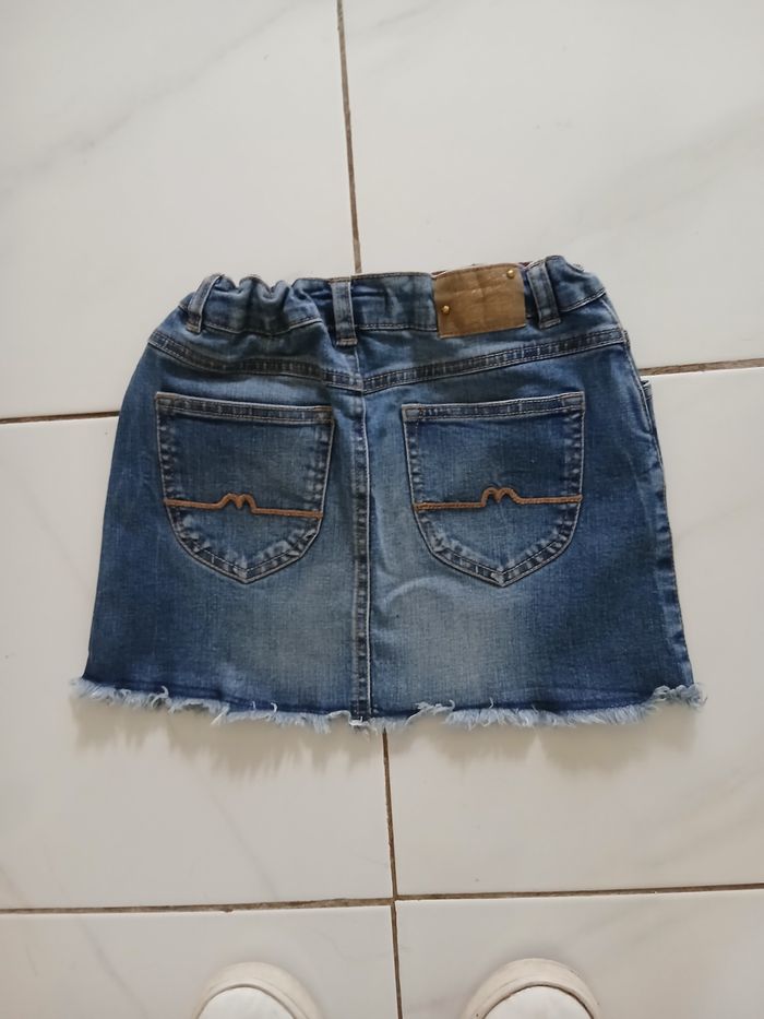 Jupe jean fille taille 9/10 ans marque mango couleur bleu - photo numéro 7