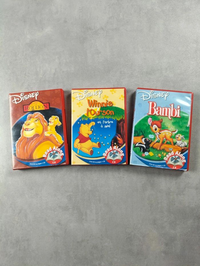 Livres Disney Read Along – Le Roi Lion, Winnie l’Ourson, Bambi (Livre + CD)