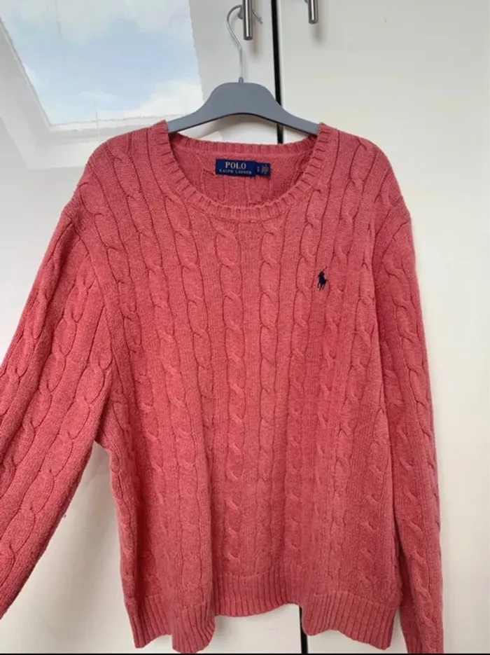 Pull torsadé rose Ralph Lauren Homme - photo numéro 3