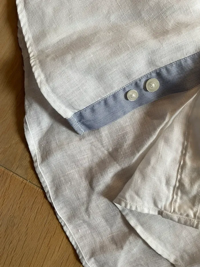 Chemise blanche 100% lin - Zara Man - M - photo numéro 4
