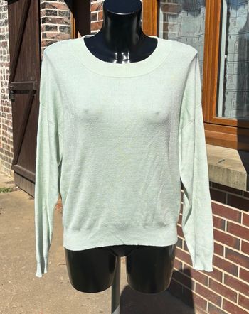 🍀 Pull fin vert menthe clair – Nice & Chic / Upim – Taille 36 (S)
