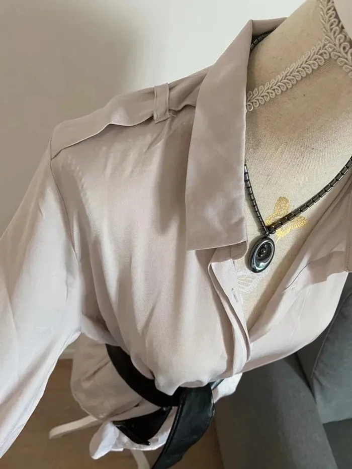 Chemise haut top travail fluide habillé Zara 38 - photo numéro 3
