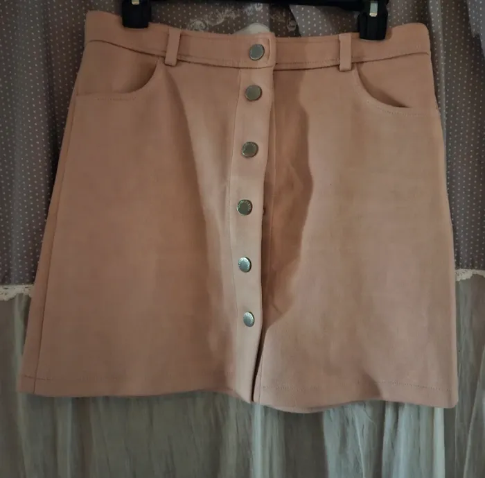 Jupe beige à pression Cache Cache Taille 38 Neuve
