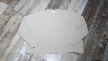 Pull beige col rond court H&M taille M