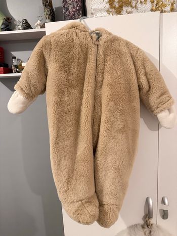 Combinaison pilote bébé polaire beige