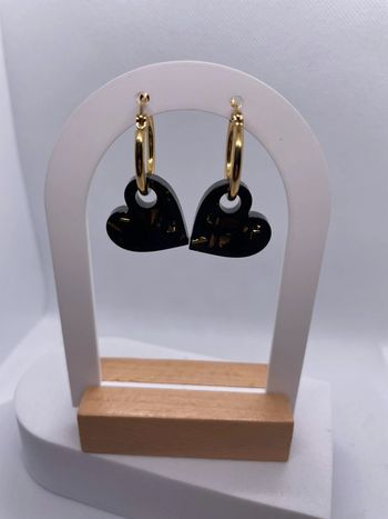 Paire de pampilles interchangeables avec créoles acier inoxydable