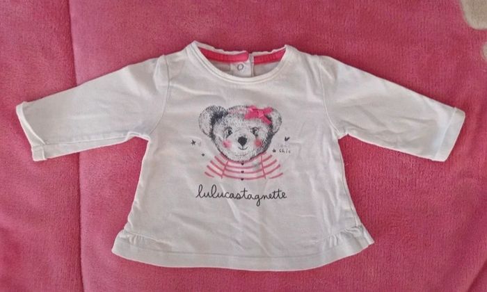 T-shirt Lulu Castagnette taille 3 mois en très bon état