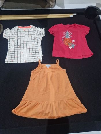 Lot de 3 T-shirts Bébé Fille 9 M