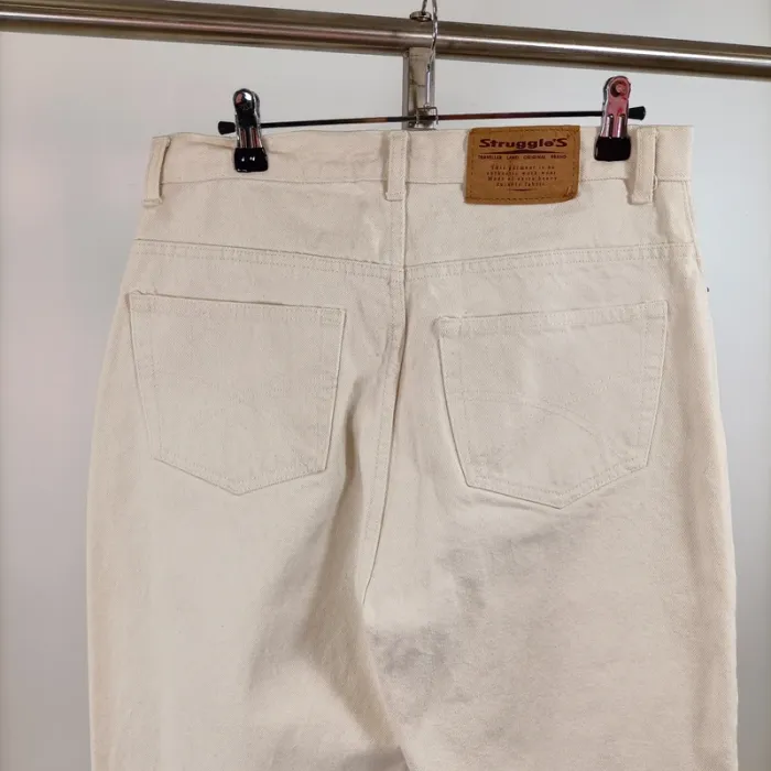Jean blanc cassé Struggle’S coupe droite 100% coton taille 42 A1499 - photo numéro 7