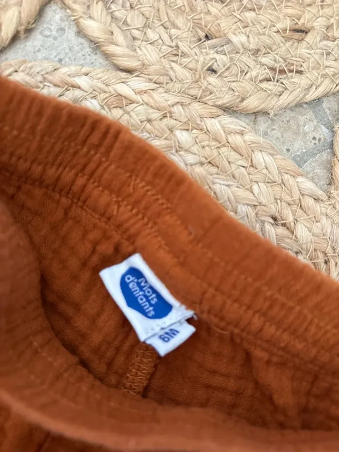 Short gaz de coton 6 mois mot d’enfant - photo numéro 2