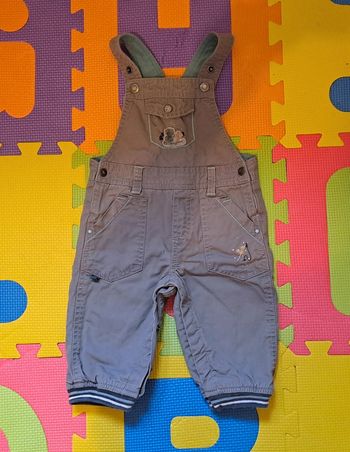 Salopette polaire gris bleu, sergent major, taille 9 mois (71 cm)