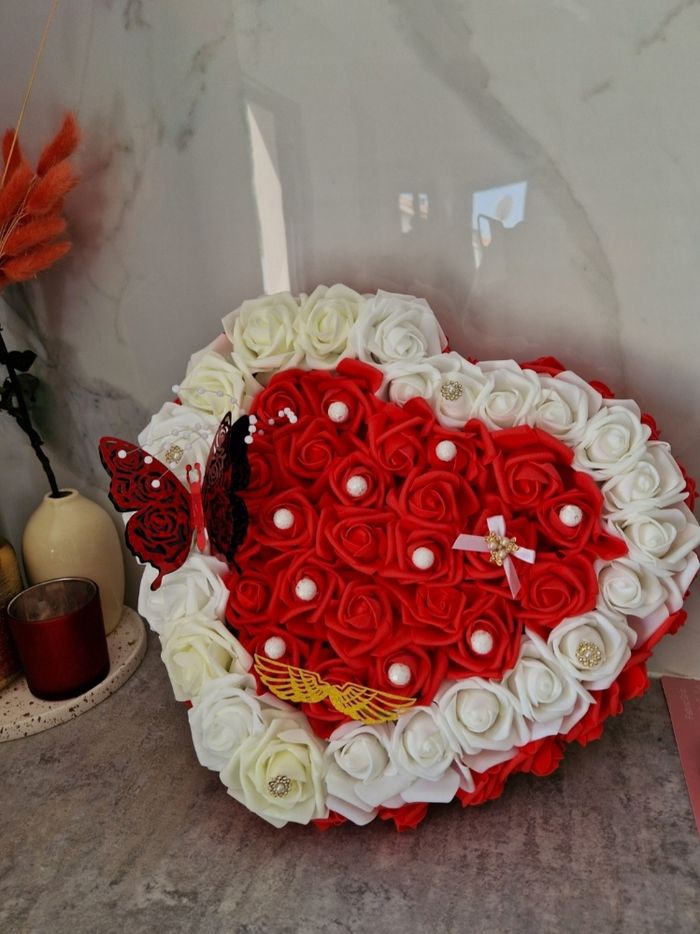 🌸 coeur florale 30cm - photo numéro 3