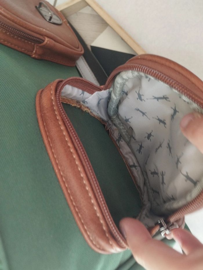 Cartable caméléon kaki fleuri - photo numéro 14