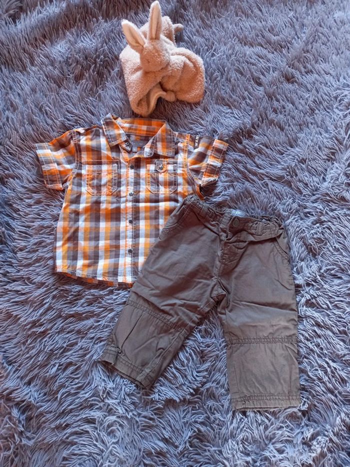Ensemble pantalon + chemise 9 mois