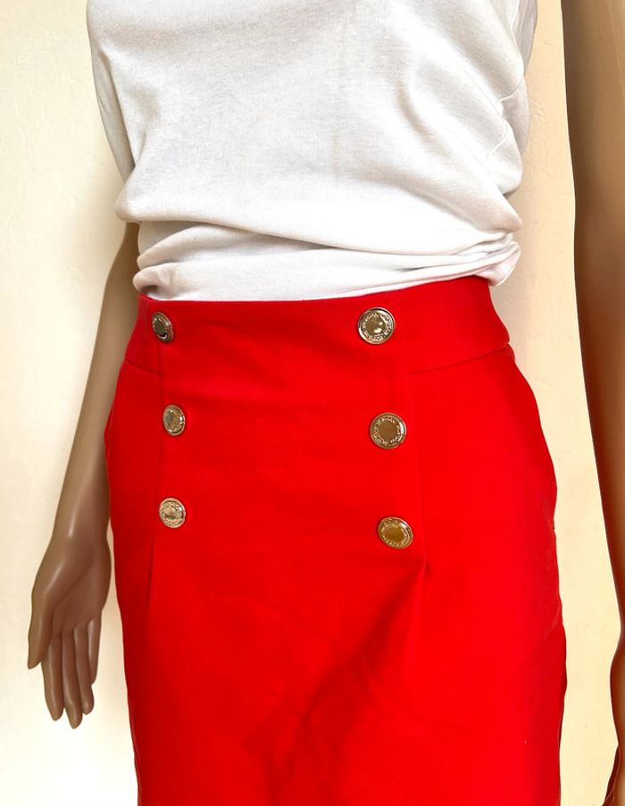 Jupe courte doublée à boutons dorés taille 34 Morgan neuve sans étiquette - photo numéro 8