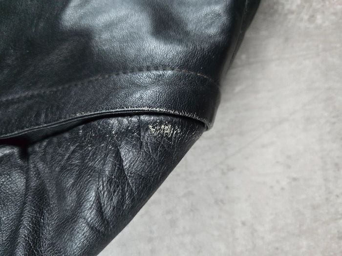 Veste cuir vintage noir homme taille 42 bon état - photo numéro 5