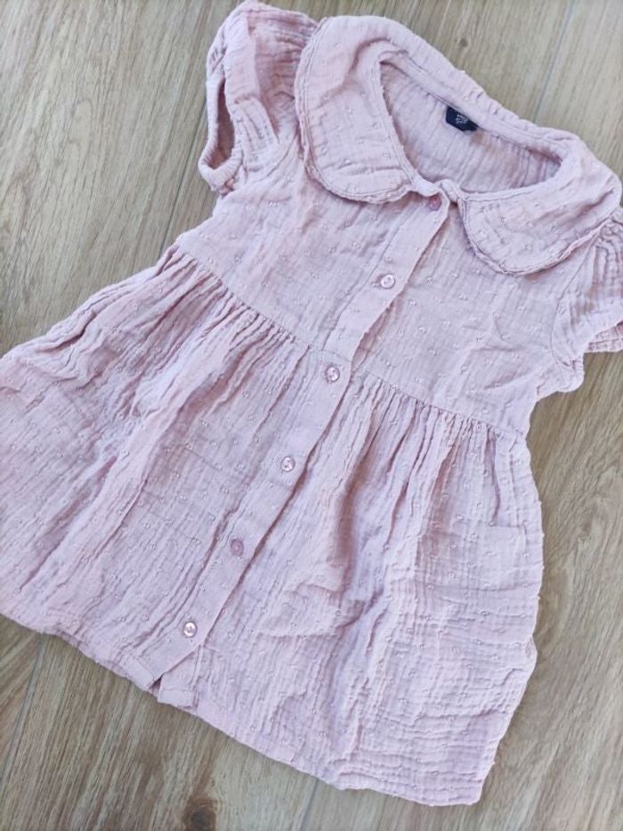 Robe rose col Claudine Kiabi 18 mois