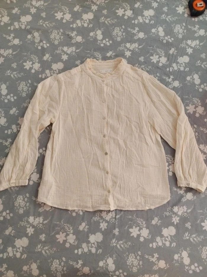 Très jolie chemise en gaze de coton neuve Mango taille M