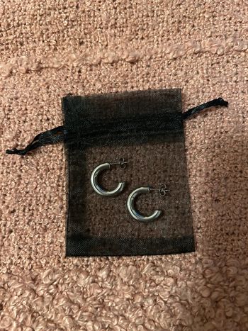 Créoles ouverte couleur argent