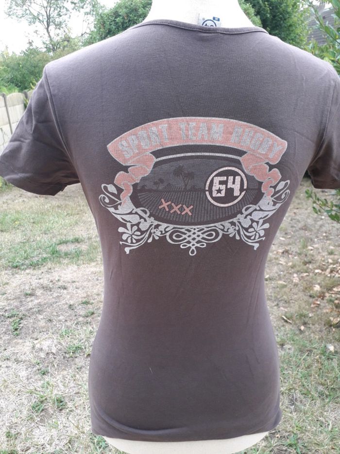 64 tee-shirt marron taille M = 38 - photo numéro 3