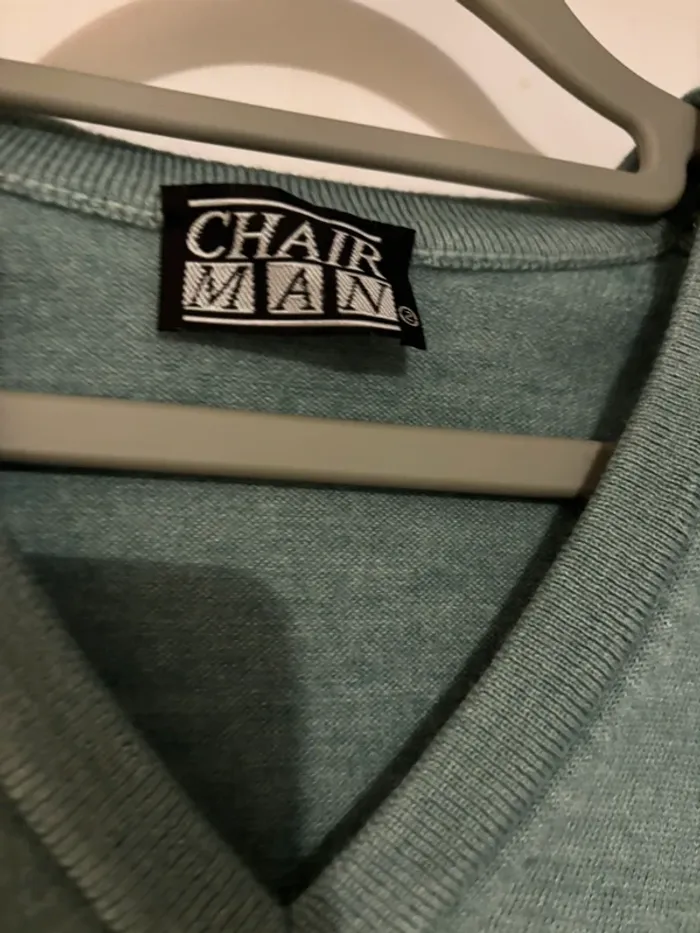Pull vert sans manches de marque Chair Man taille 38-M très bon état - photo numéro 2