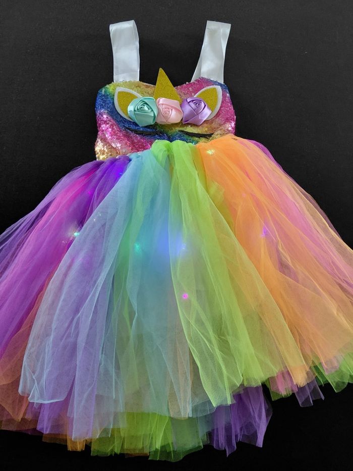 Déguisement licorne LED multicolores 3 ans - photo numéro 2