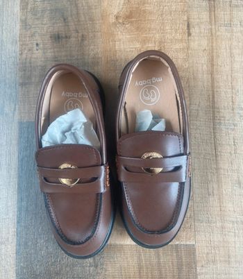 Mocassins marons garcon