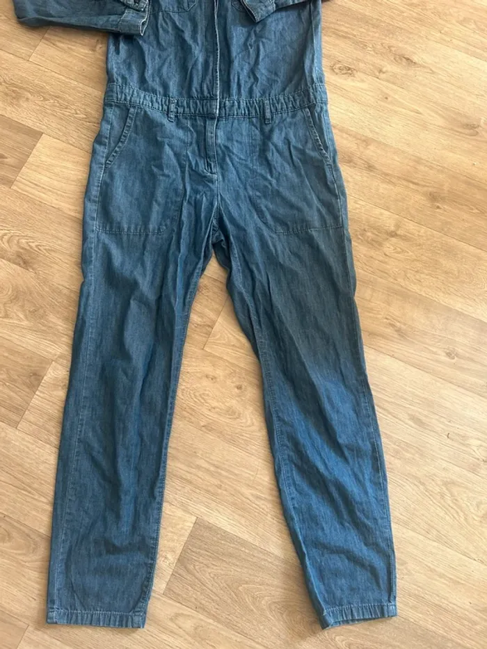 Monoprix, combinaison en jeans lycoell bleu, brute, taille 36 - photo numéro 3