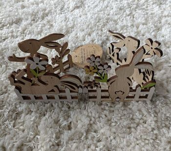 Centre de table dépliant jardin champêtre avec lapinou