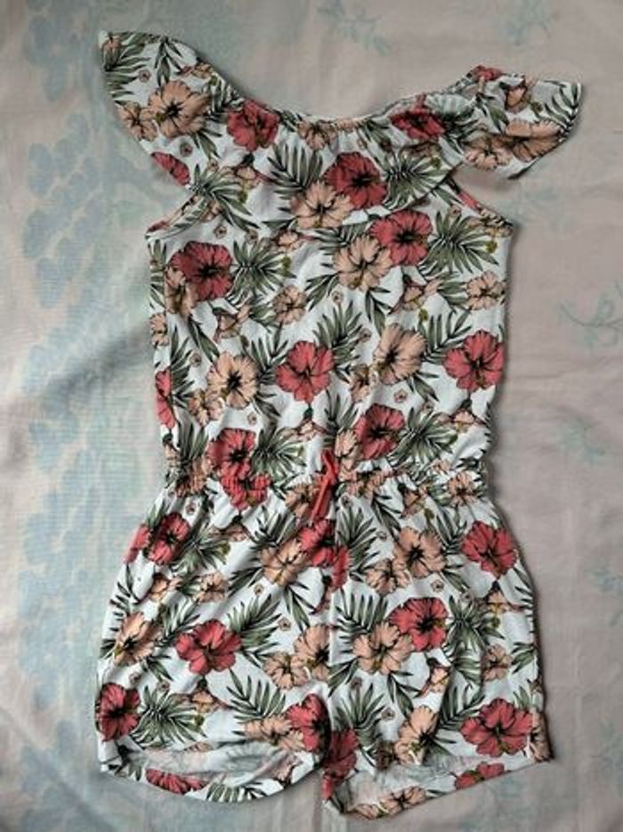 Combinaison short fleurs